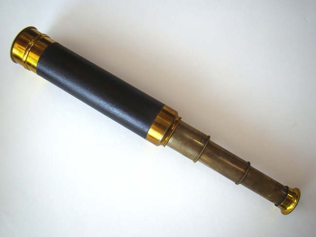 A late 19th century French three-draw telescope in near 'mint' condition circa 1860-1880 — image 4